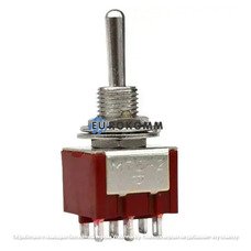 Тумблер MTS-223 (ON)-OFF-(ON) 6-и контактный, 3A, 250VAC