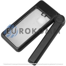 Лупа ручная складная MG84207 прямоугольная, 2,5 + 8 кратное увеличение, размер 100х50мм, Zhongdi