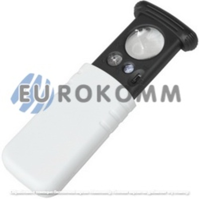 Лупа NO.930-90X выдвижная с Led подсветкой+ UV, 30Х диам.-25мм+ 60Х диам.-11мм+ 90Х диам.-8мм