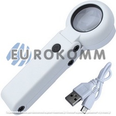 Лупа ручная No.FS37DC+USB с LED подсв., 11Х диам-37мм