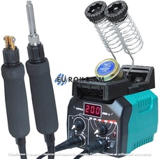 Станція для випалювання професійна YIHUA 939D-II, подвійна, 48W (Max: 150W), 250-750°C + 20 насадок