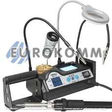 Паяльная станция YIHUA 927-IV, 18W (max:130W), 90-480°C, 220V +лупа + третья рука