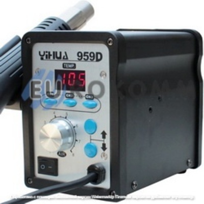 Термовоздушная паяльная станция YIHUA 959D, с дисплеем, 650W, 100-500°C