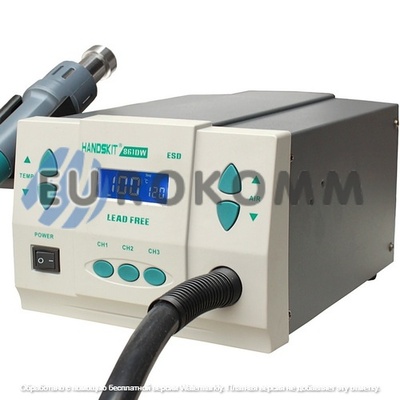 Термоповітряна станція HandsKit 861DW, 1000W, 100-500°C, з насадками
