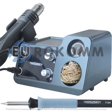 Паяльна станція 2в1 HandsKit 812A (паяльник Т12+фен), OLED дисплей, 72W, 150-480°C, 220V
