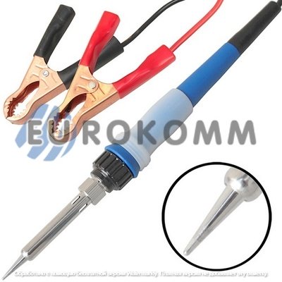 Паяльник HandsKit 901, 12-24V, 40W, с зажимами аккумуляторными