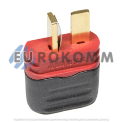 Штекер питания Amass T-Plug(M), 2-х контактный, красный