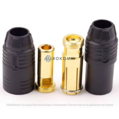 Разъём питания Amass AS150, комплект (штекер+гнездо), чёрный