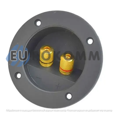 Терминал на 2 гнезда Banan металл, gold, круглый диам.-83мм