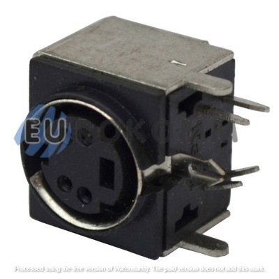 Гнездо mini DIN 4pin монтажное, корпус пластик