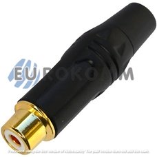 Гнездо RCA gold, металлический корпус, чёрное