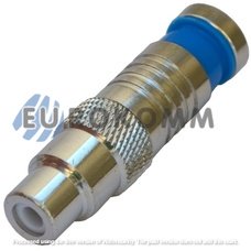 Гнездо RCA для кабеля RG-6, компрессионное, медь