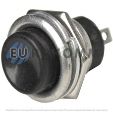 Кнопка Daier DS-212, OFF-(ON), 2pin, 3A 250V, чёрная
