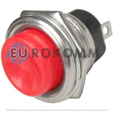 Кнопка Daier DS-212, OFF-(ON), 2pin, 3A 250V, красная