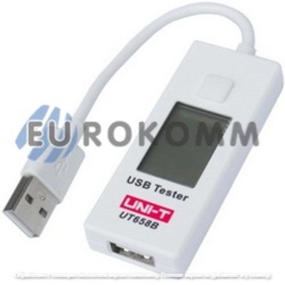 Тестер USB UT658B, (струм, ємність, напруга) з кабелем, UNI-T