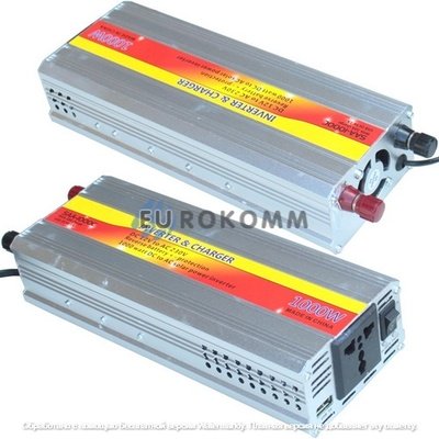 Инвертор 12V в 220V SAA-1000C с зарядкой 10A +USB