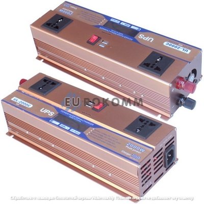 Инвертор 12V в 220V UL-2000C с зарядкой 10A +LCD +USB