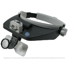 Лупа бінокулярна MG81001RD з LED підсвічуванням, 1X 1.5X 2X 2.5X 3.5X 8X (3AAA)