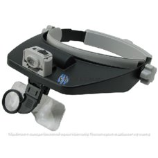 Лупа бінокулярна MG81001RD з LED підсвічуванням, 1X 1.5X 2X 2.5X 3.5X 8X (3AAA)