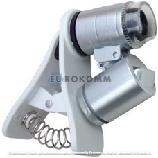 Мини микроскоп MG9882W с прищепкой для телефона, 60X