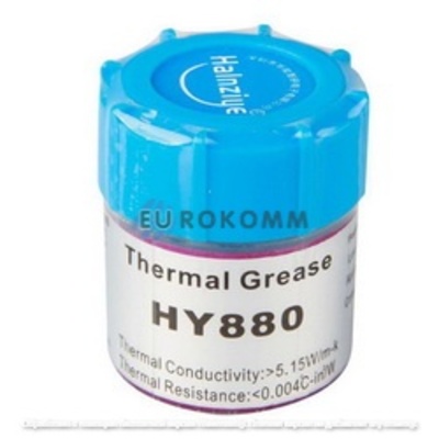 Термопаста nano HY880, серая, 10 грамм, банка, Halnziye