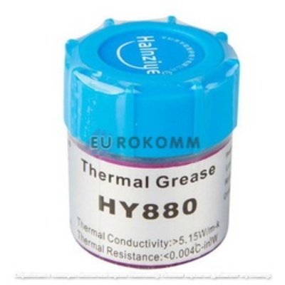 Термопаста nano HY880, серая, 10 грамм, банка, Halnziye