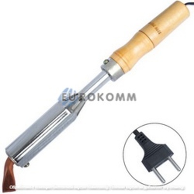 Паяльник с деревянной ручкой, угловое медное жало, 200W, 220V, HandsKit
