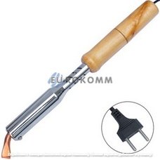 Паяльник с деревянной ручкой, угловое медное жало, 100W, 220V, HandsKit