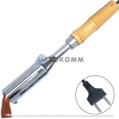 Паяльник с деревянной ручкой, угловое медное жало, 300W, 220V, HandsKit