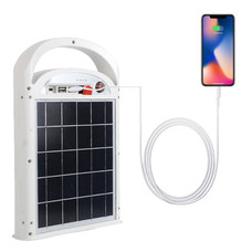 Прожектор аккумуляторный портативный с солнечной панелью, 100W, 3.2V, 12000mAh, IP65