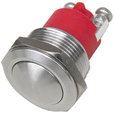 Кнопка антивандальная Daier GQ-19B, OFF-(ON), без фиксации, 2pin, под винт, 3A 250V