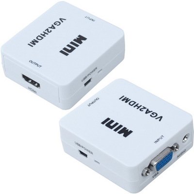 Конвертор MINI, VGA в HDMI (гн.VGA+гн.3,5мм (IN)- гн.HDMI (OUT))