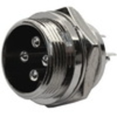 Разъём MIC 334, (штекер), монтажный, 4pin, диам.-16мм