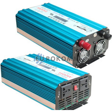 Инвертор с чистой синус.12V, HPA-1500W без зарядки + LCD дисплей + USB