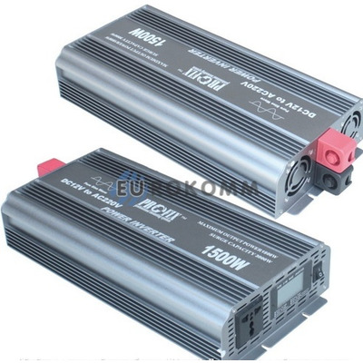 Инвертор с чистой синус.12V, ProFix-1500W без зарядки + LCD дисплей + USB