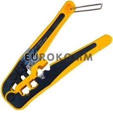 Клещи обжимные универсальные RJ-9 (4p4c), RJ-11 (6p4c), RJ-12 (6p6c), RJ-45 (8p8c) эконом (HT-N5684P1)