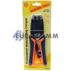 Клещи обжимные универсальные RJ-11 (6p4c), RJ-12 (6p6c), RJ-45 (8p8c) с трещеткой (HT-500R)