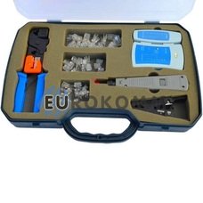 Набір тлф.інстр.обтиск.(RJ45,12,11)+тестер+знімн. у пласт.коробці