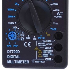 Цифровой мультиметр DT700D большой дисплей (со звуком) Цифровой мультиметр DT700D большой дисплей (со звуком)