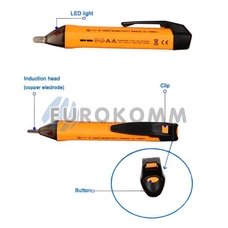 Тестер напруги безконтактний VD02T (90-1000V AC) Тестер напруги безконтактний VD02T (90-1000V AC)