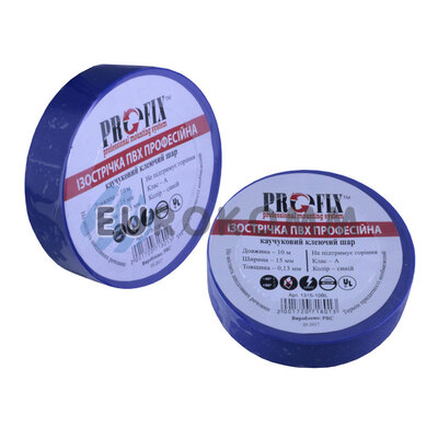 Изолента PROFIX 0,13х15мм 10м синяя