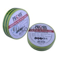Изолента PROFIX 0,13х15мм 10м желто-зеленая