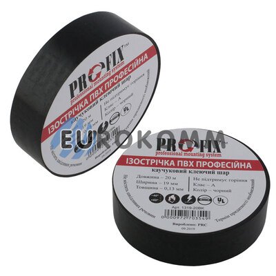 Ізострічка PROFIX 0.13x19мм 20м чорна
