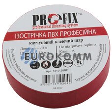 Изолента PROFIX 0.13x19мм 20м красная