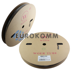 Трубка термозбіжна W-1-H WOER 5.0/2.5 чорна 100м