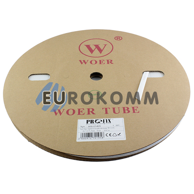 Трубка термозбіжна W-1-H WOER 7.0/3.5 біла 100м