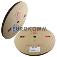 Трубка термозбіжна W-1-H WOER 7.0/3.5 червона 100м