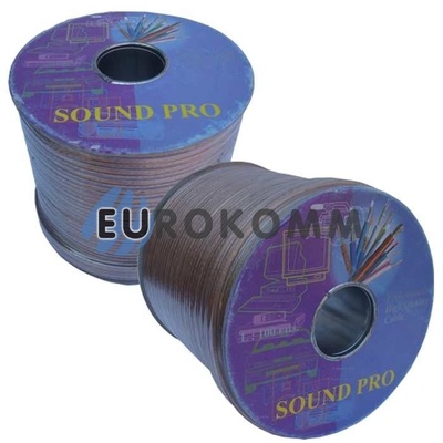 Акустический кабель 2x2.0мм² СU Sound PRO JY-6217 прозрачный 100м
