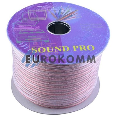 Акустичний кабель 2x4.0мм² СU Sound PRO JY-6511 прозорий 100м