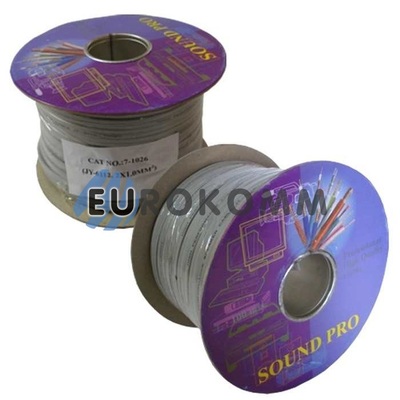 Акустичний кабель плоский 2x1.0мм² СU Sound PRO JY-6112 сірий 100м